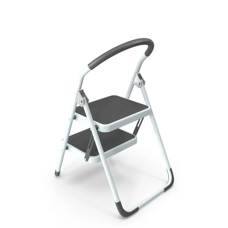 Foldable 2-Step Steel Household Ladder
