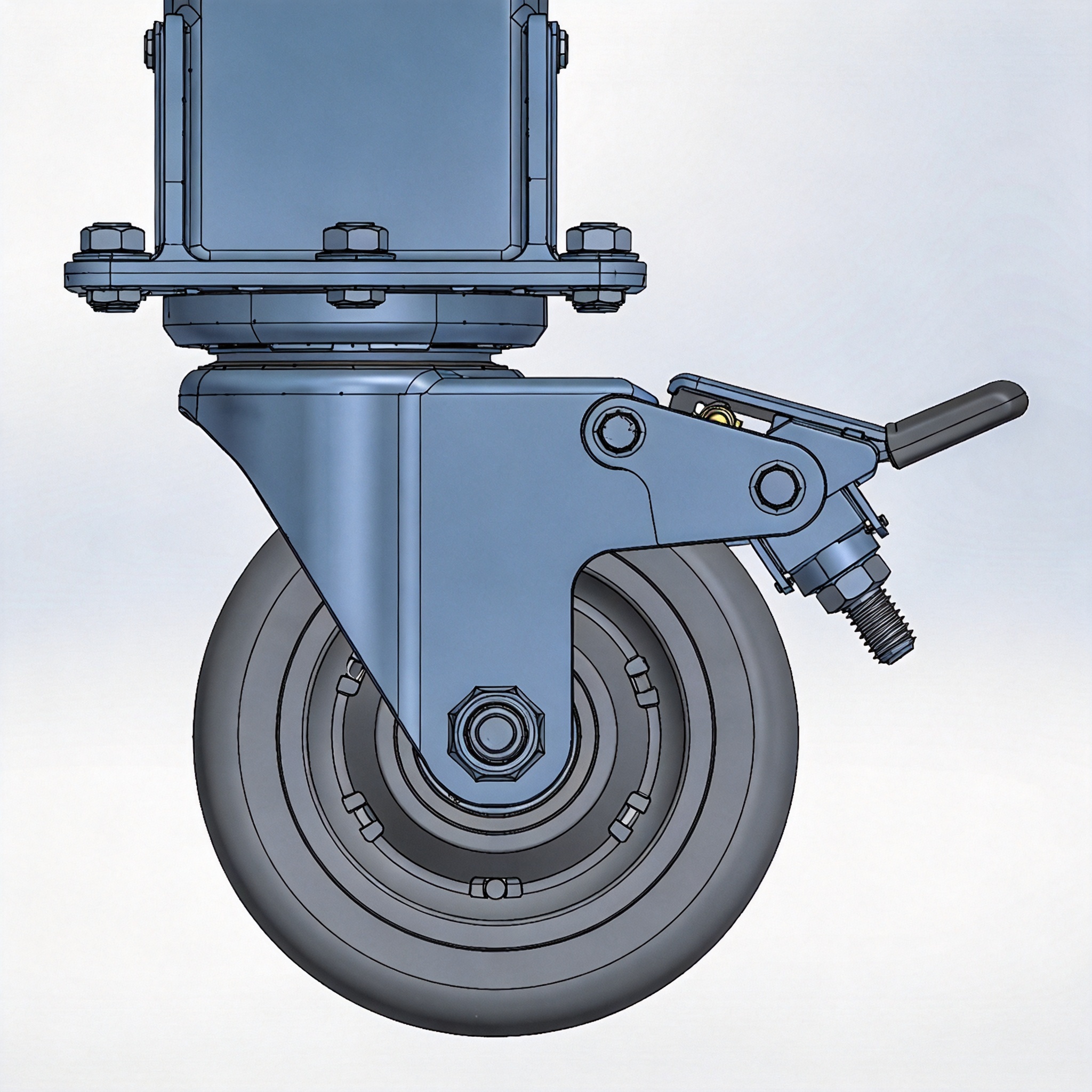 Caster load testing machine with weight gauge