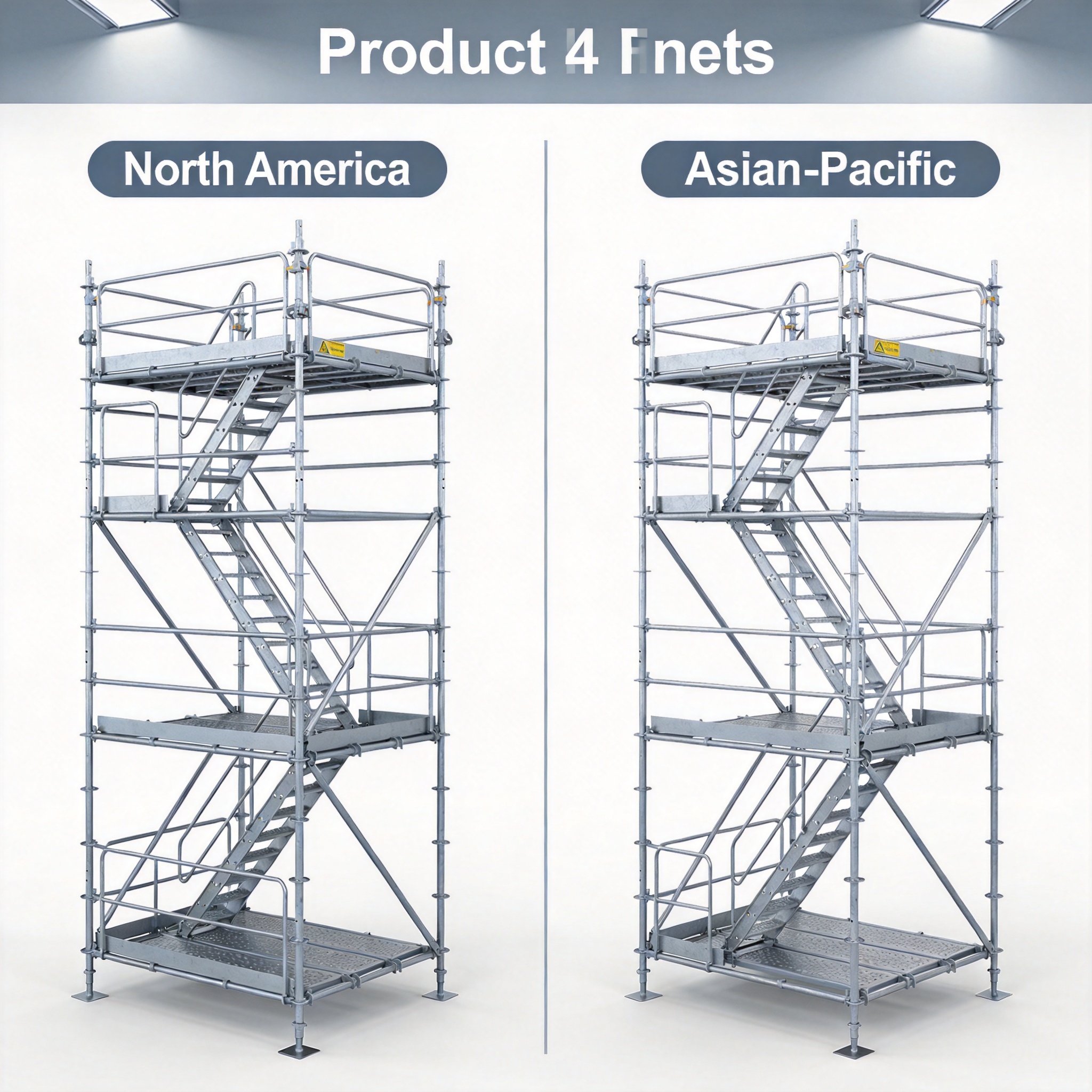 Map showing aluminum scaffolding demand by region