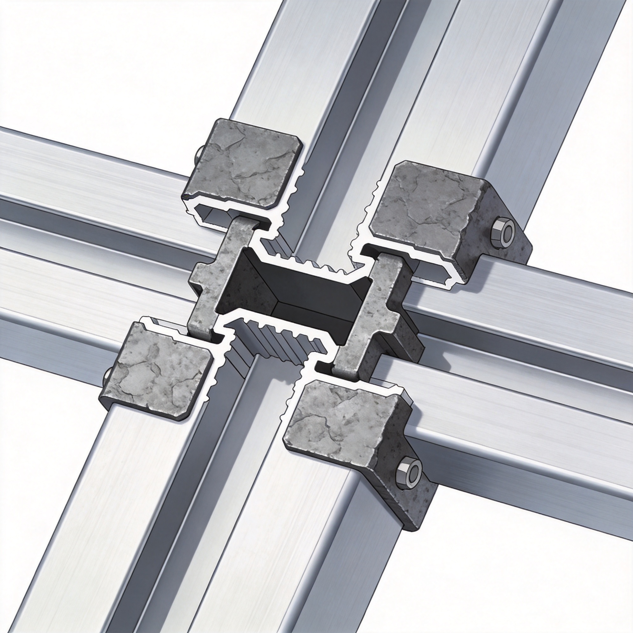 Comparison of aluminum beam and steel connector hybrid design