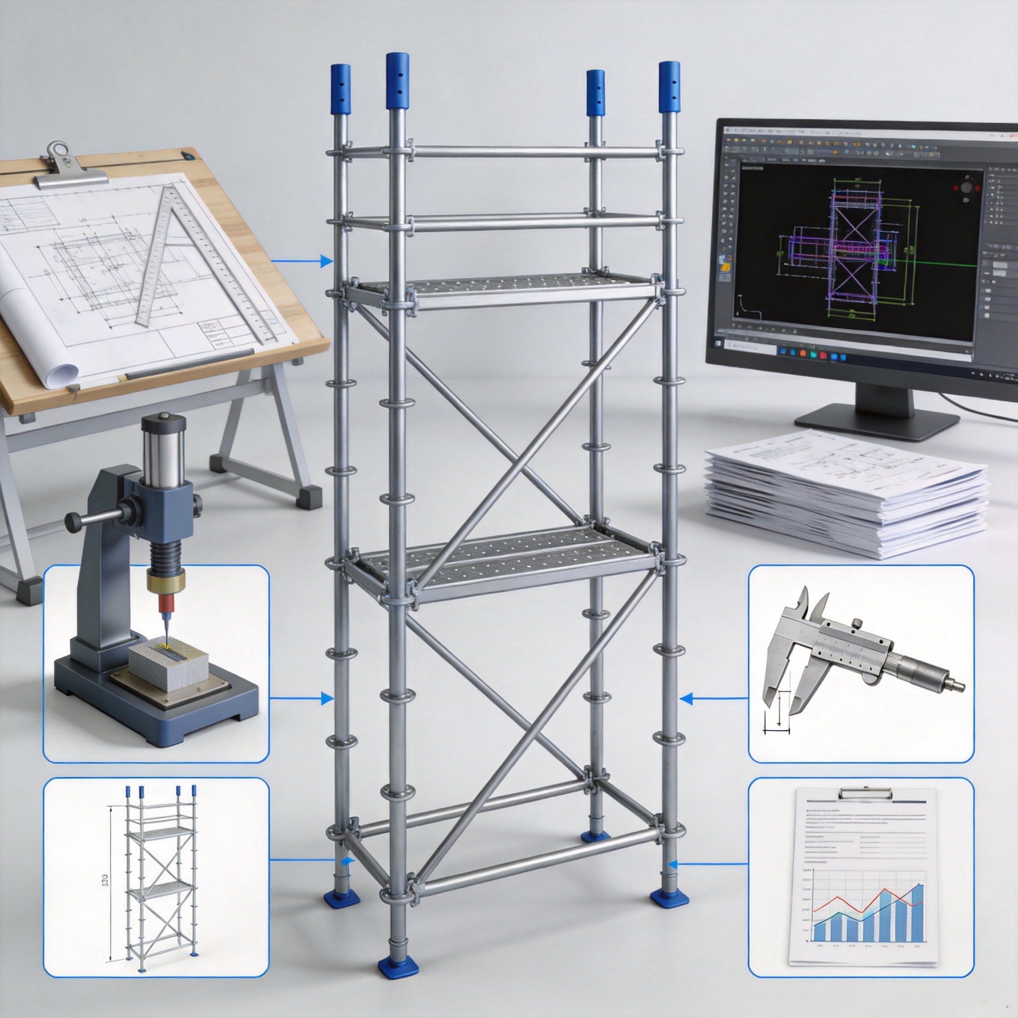 Steel pipe inspection with calipers