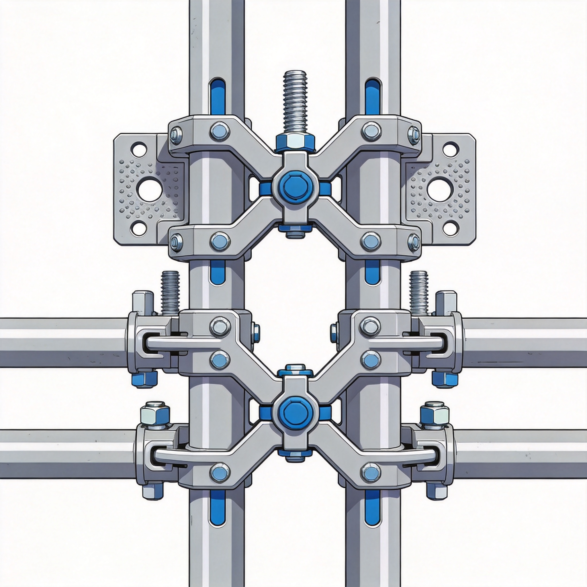 Diagram of scaffold connection node components