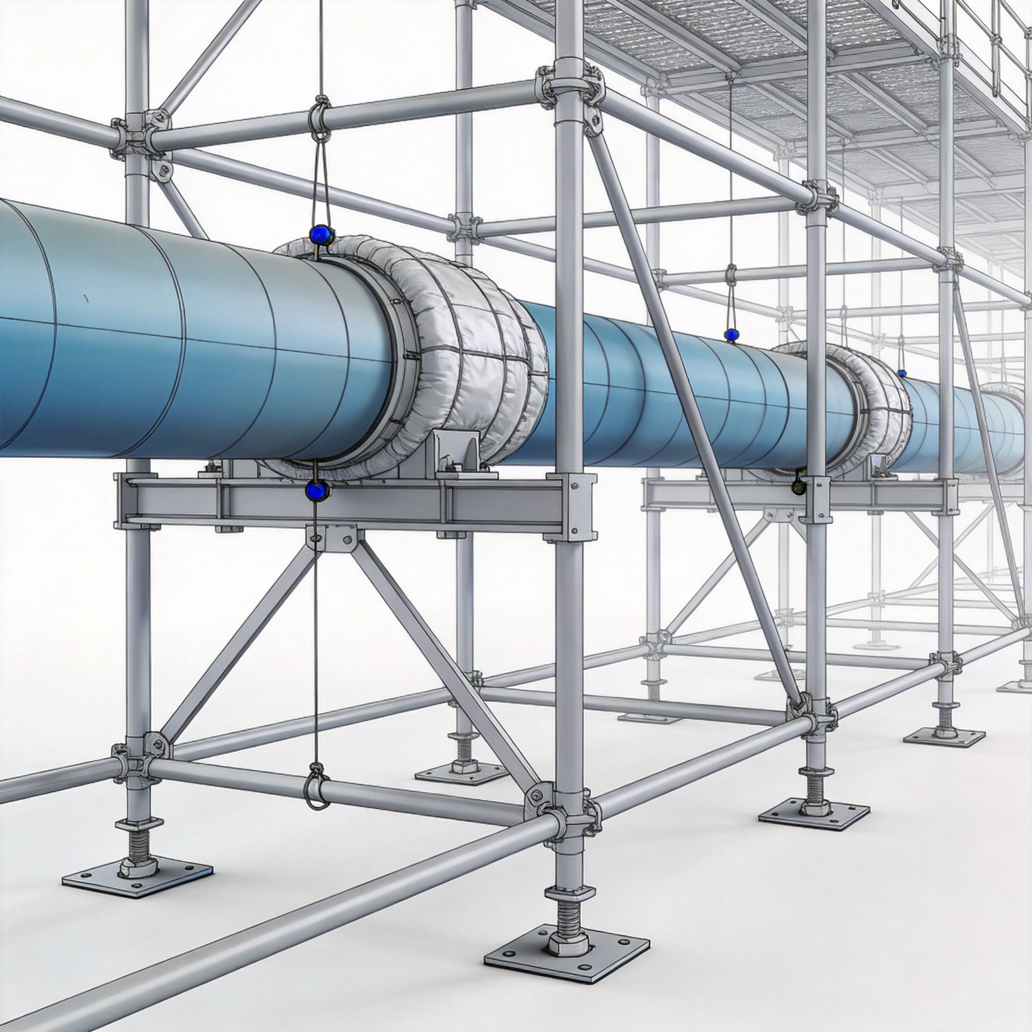 Engineer reviewing scaffold load calculations for refinery