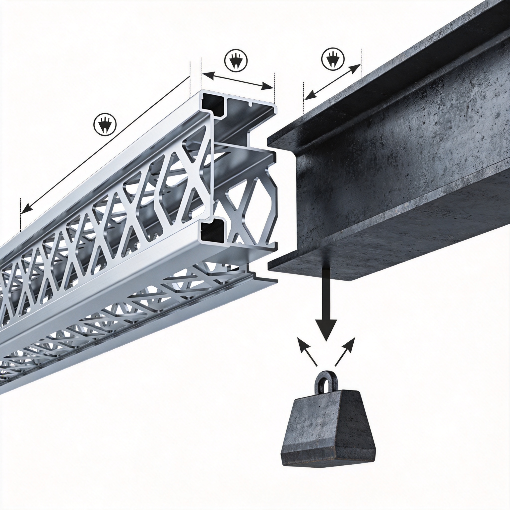 Microstructure comparison of aluminum alloy 6082-T6 versus structural steel